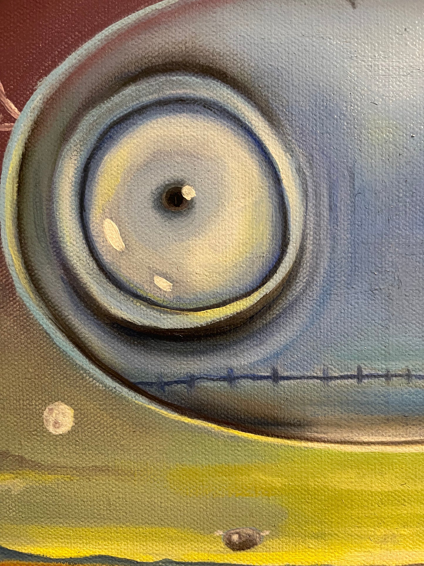 "I See You" 11in by 14in by 2in oil painting on gallery wrapped canvas.