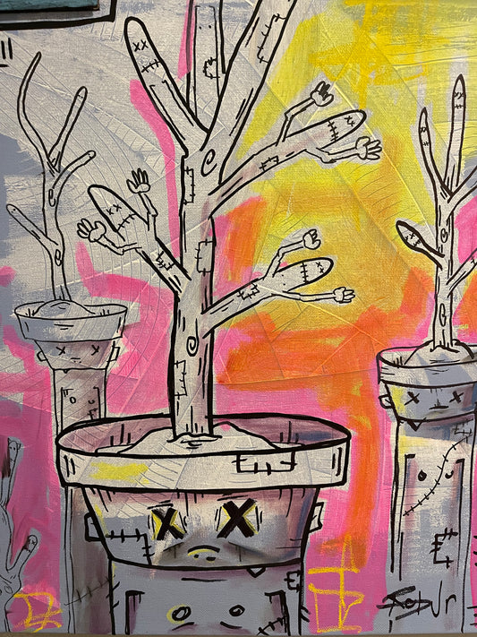 Planted - 20in by 16in Mixed Media Painting