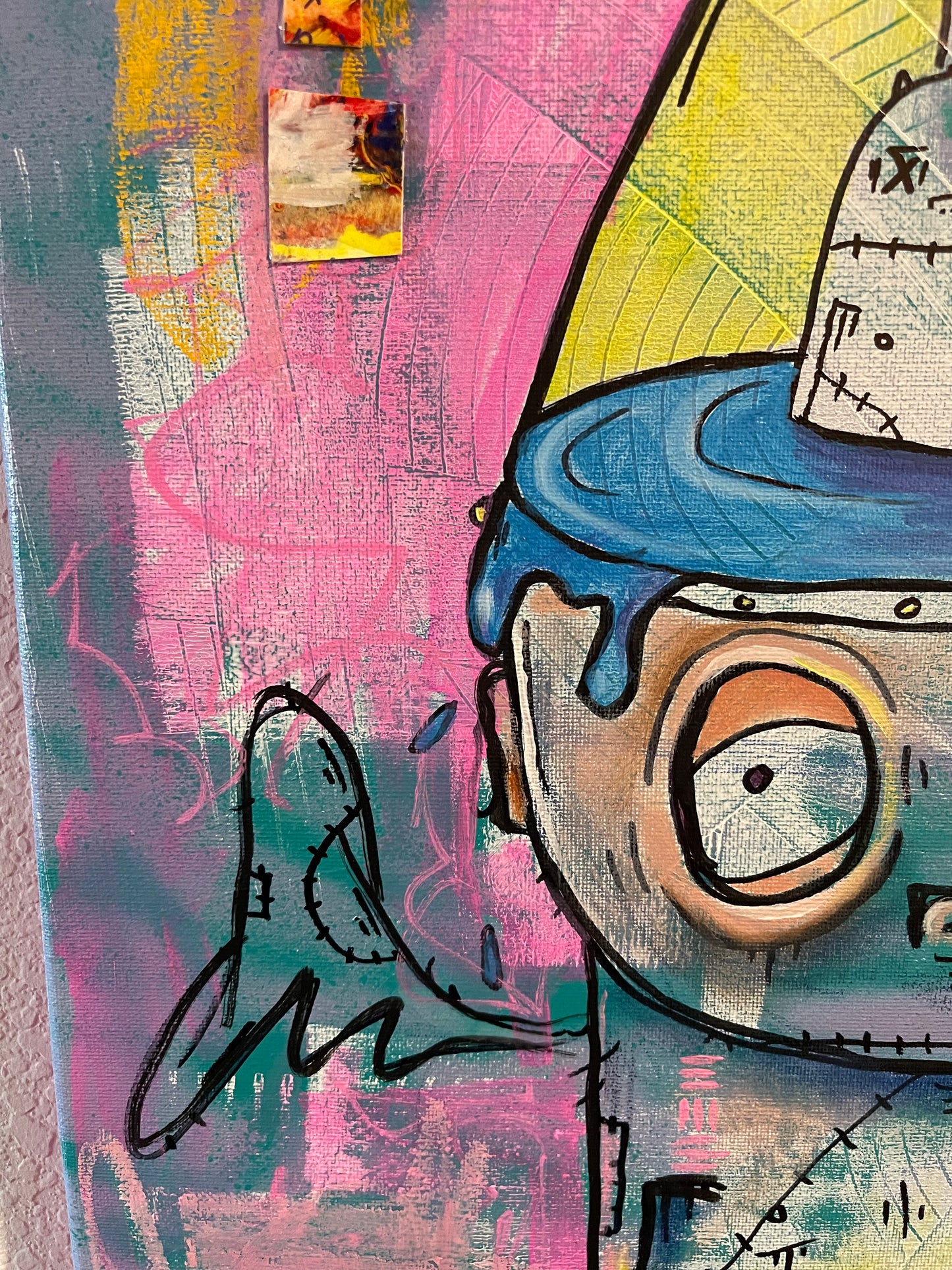 "Empty Nest" 16in by 20in mixed media on stretched canvas. Album Cover Design.