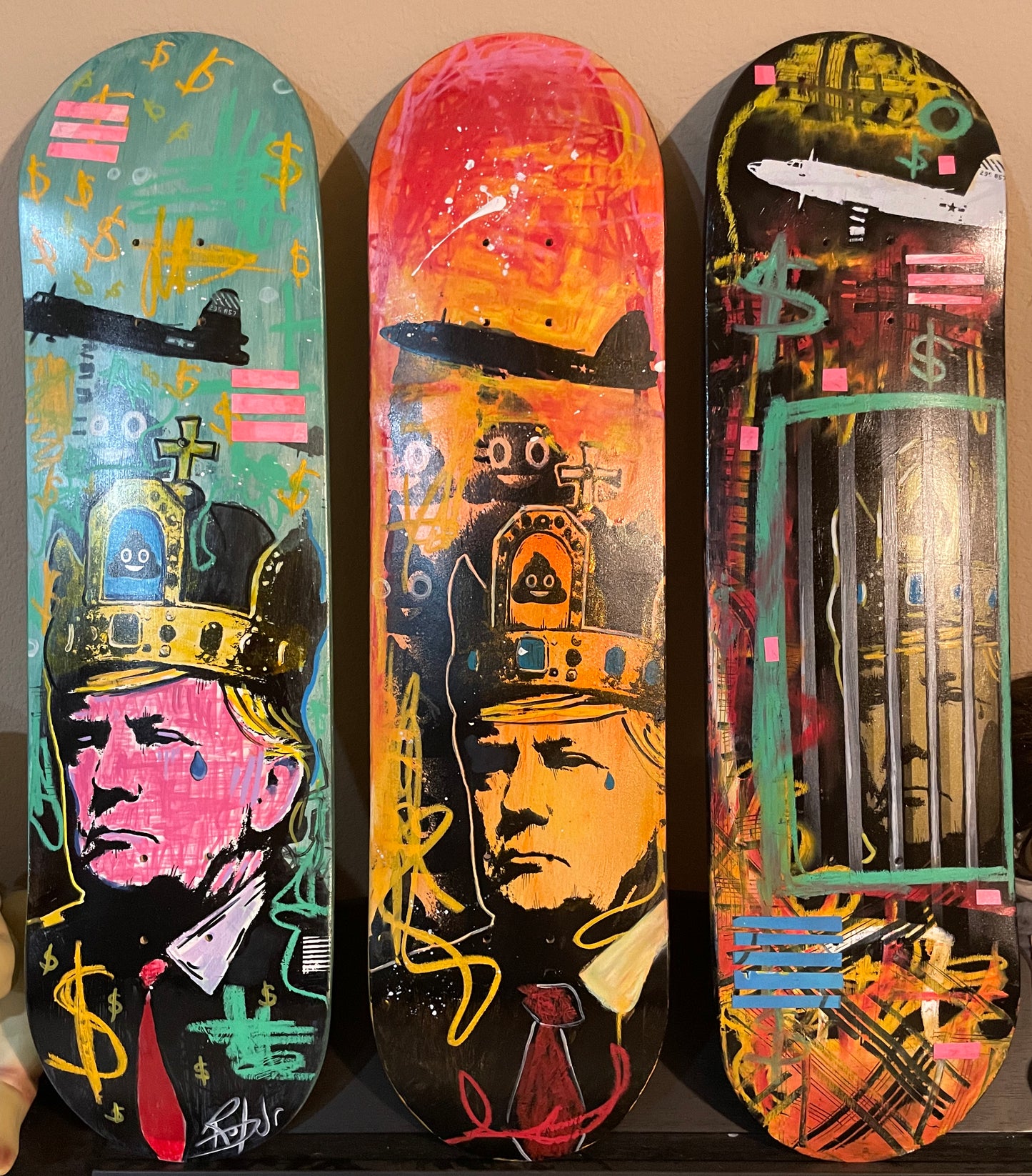King of Shit Skateboard Deck - Trump Political Art | Limited Edition