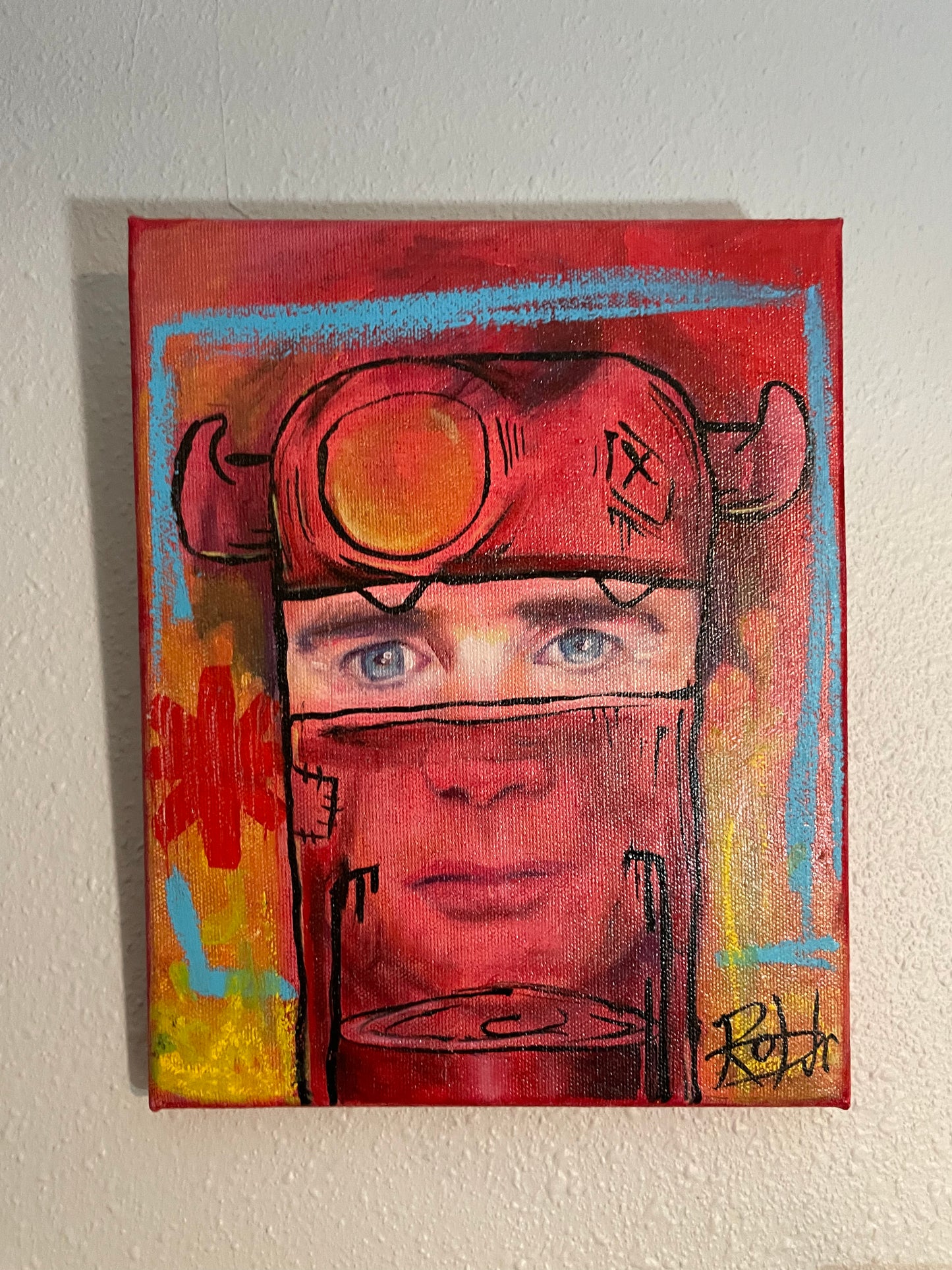 Original Painting - 8x10 , Flea The Bass Beast