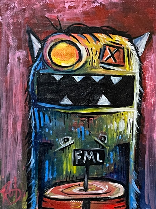 Original Painting - 5 x 7 , Lucid Lake