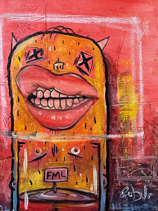 Original Painting - 8x10 , Monstrous Charm