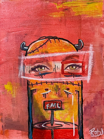 Original Painting - 8x10 , Unveiling The Beast Within