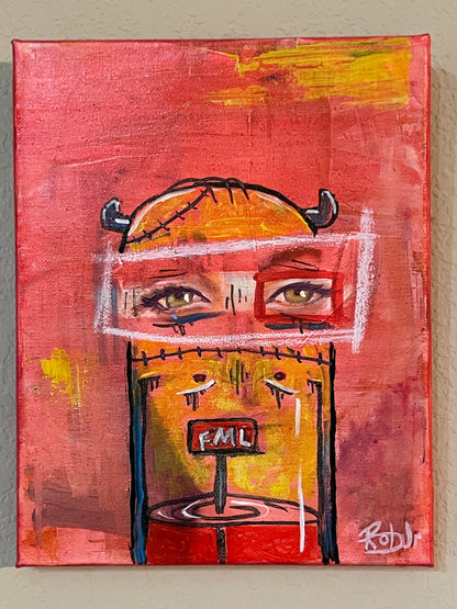 Original Painting - 8x10 , Unveiling The Beast Within