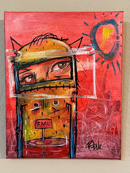 Original Painting - 8x10 , Monster In The Morning