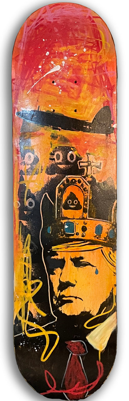 King of Shit Skateboard Deck 2 - Trump Political Art | Limited Edition
