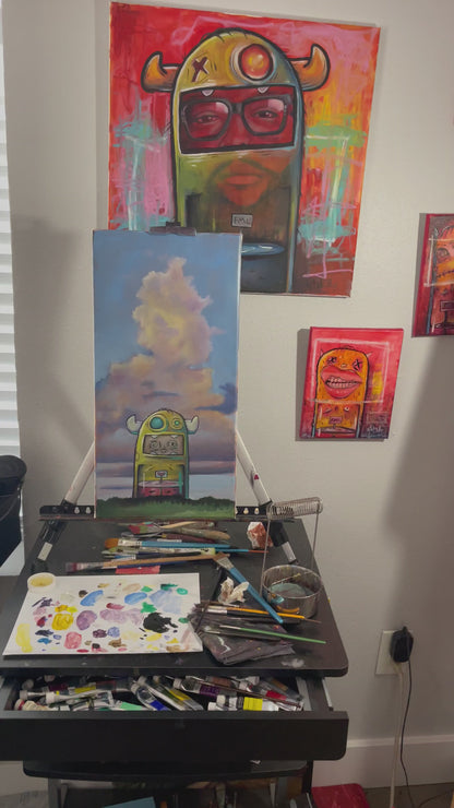 Waiting for the Breakdown - 24x18 Surreal Oil Painting | Street Art
